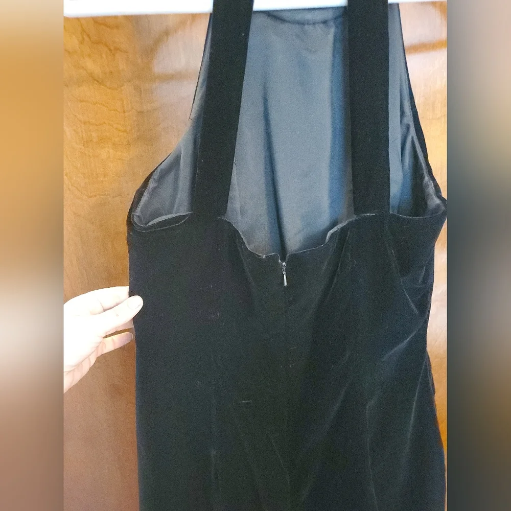 Vintage Little Black Dress with Pearl Collar Size 8 - Picture 4 of 9